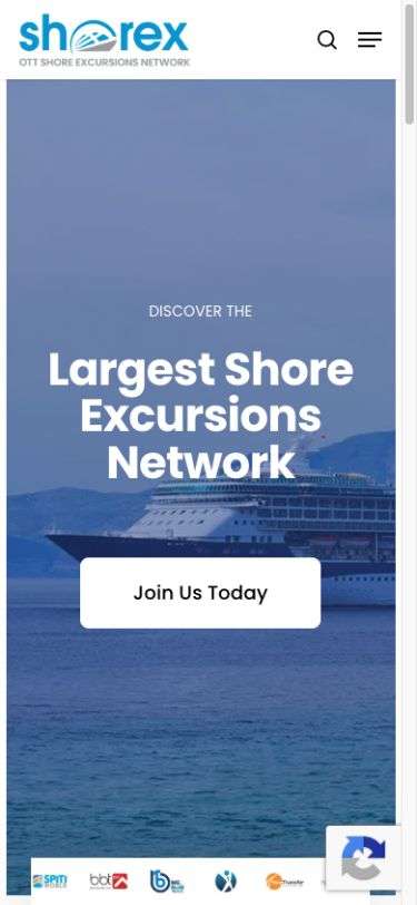 ShoreX – Shore Excursions Network 3 ShoreX – πραγματικό mobile screenshot της αρχικής σελίδας